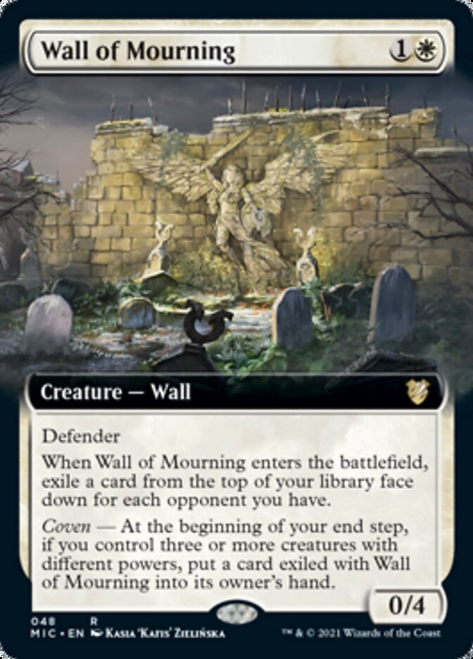 Wall of Mourning (Extended Art) [Innistrad: Midnight Hunt Commander] | Clutch Gaming