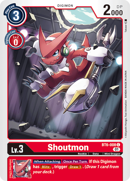 Shoutmon [BT6-008] [Double Diamond] | Clutch Gaming