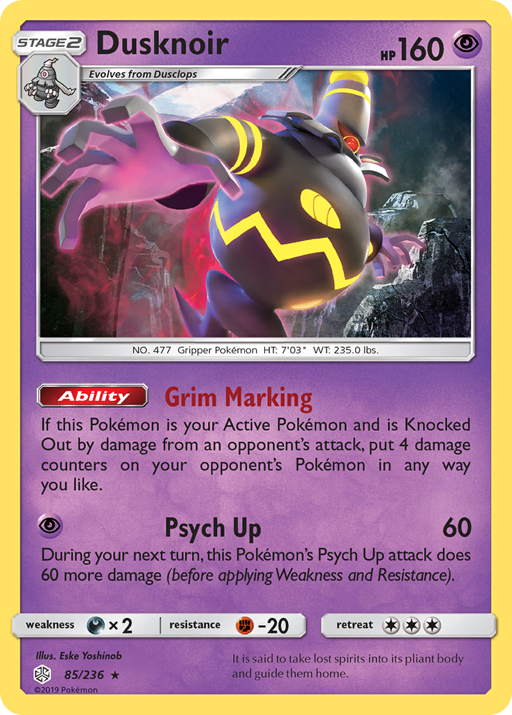 Dusknoir (85/236) [Sun & Moon: Cosmic Eclipse] | Clutch Gaming