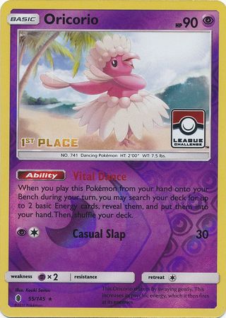 Oricorio (55/145) (League Promo 1st Place) [Sun & Moon: Guardians Rising] | Clutch Gaming