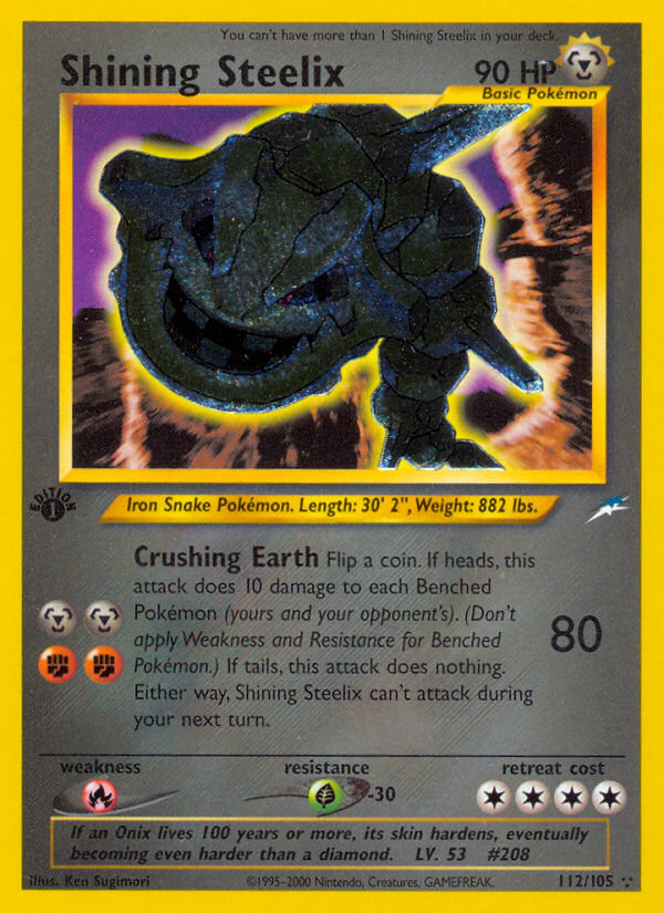 Shining Steelix (112/105) [Neo Destiny 1st Edition] | Clutch Gaming