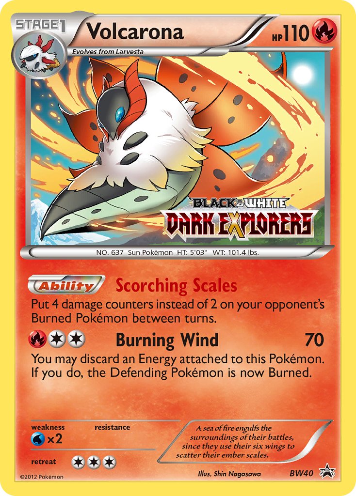 Volcarona (BW40) (Staff Prerelease Promo) [Black & White: Black Star Promos] | Clutch Gaming