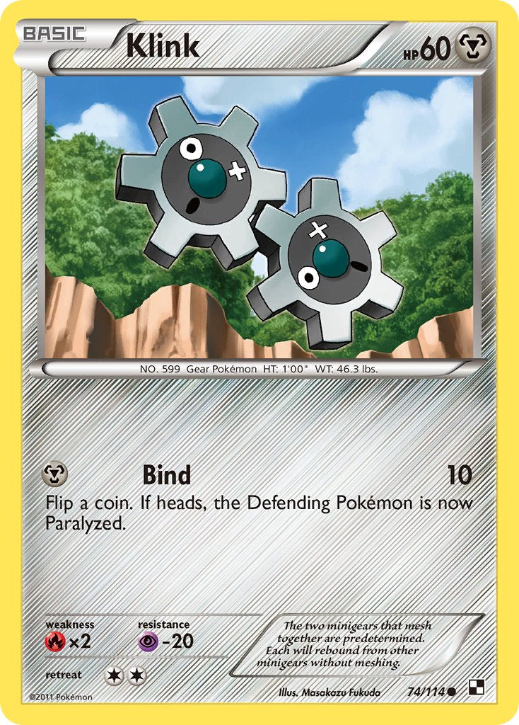 Klink (74/114) (Cracked Ice Holo) (Blister Exclusive) [Black & White: Base Set] | Clutch Gaming