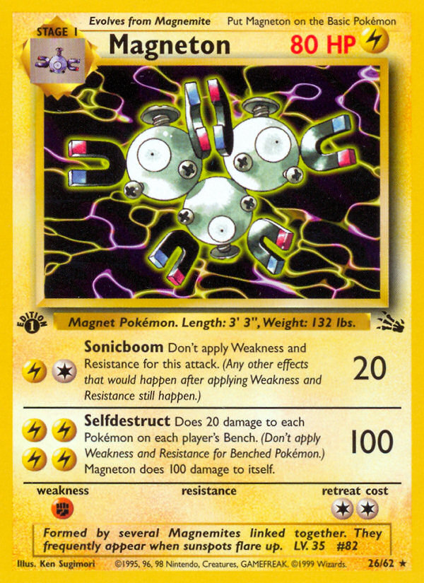 Magneton (26/62) [Fossil 1st Edition] | Clutch Gaming