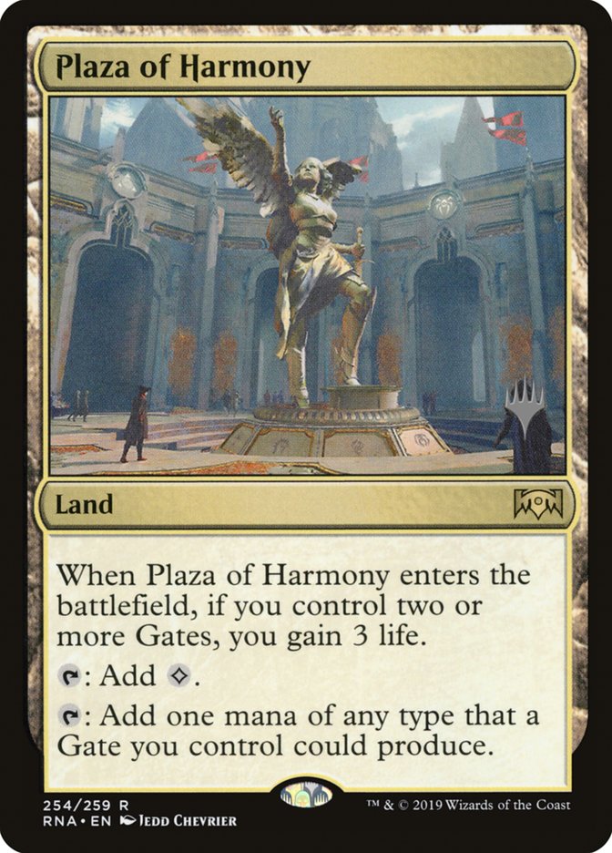 Plaza of Harmony (Promo Pack) [Ravnica Allegiance Promos] | Clutch Gaming