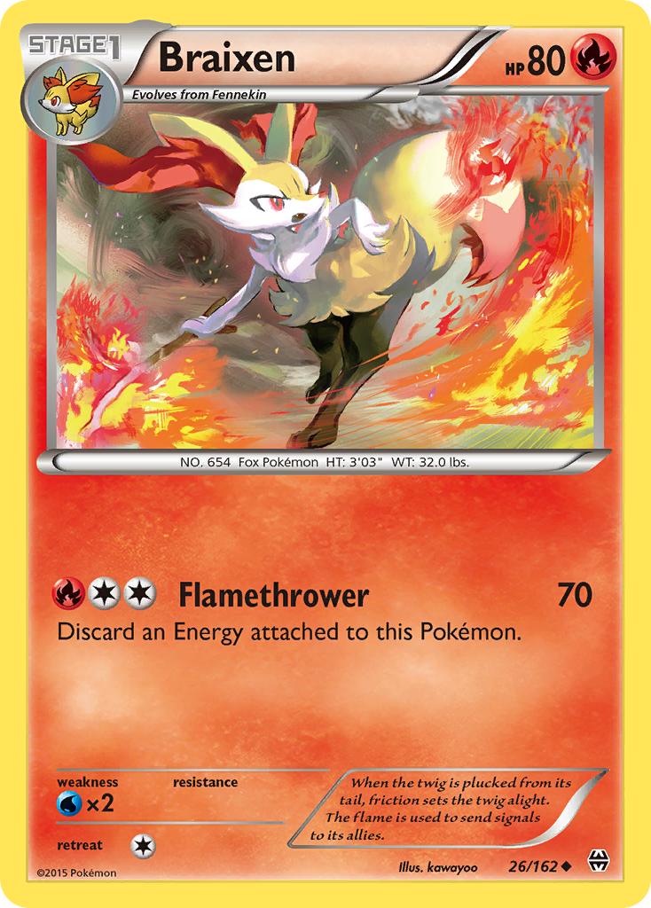 Braixen (26/162) [XY: BREAKthrough] | Clutch Gaming