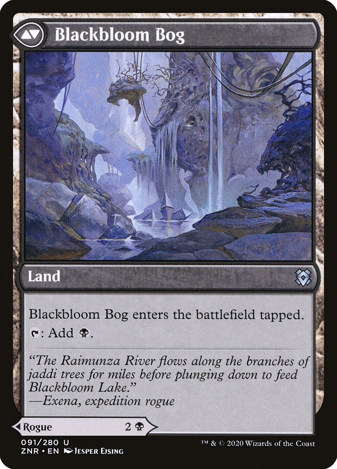 Blackbloom Rogue // Blackbloom Bog [Zendikar Rising] | Clutch Gaming