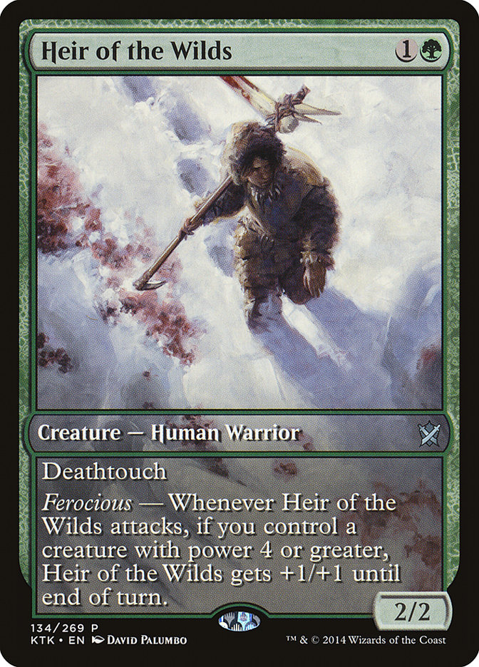 Heir of the Wilds (Game Day) (Extended Art) [Khans of Tarkir Promos] | Clutch Gaming