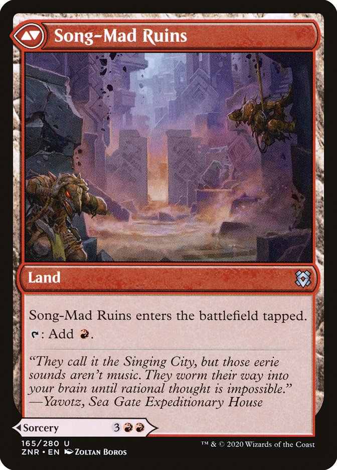 Song-Mad Treachery // Song-Mad Ruins [Zendikar Rising] | Clutch Gaming
