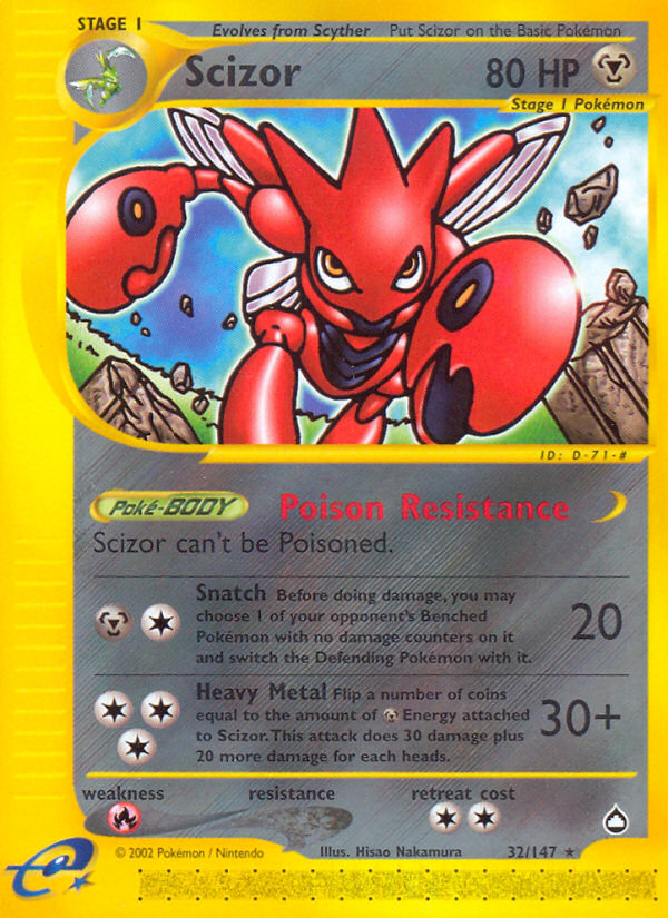 Scizor (32/147) [Aquapolis] | Clutch Gaming