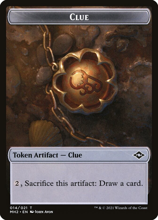 Treasure // Clue Double-Sided Token [Pioneer Challenger Decks 2022] | Clutch Gaming