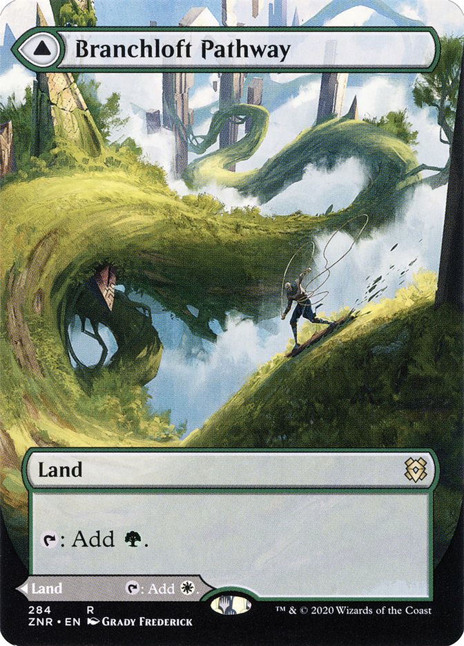 Branchloft Pathway // Boulderloft Pathway (Borderless Alternate Art) [Zendikar Rising] | Clutch Gaming