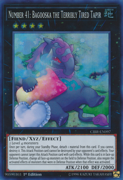 Number 41: Bagooska the Terribly Tired Tapir [CIBR-EN097] Super Rare | Clutch Gaming