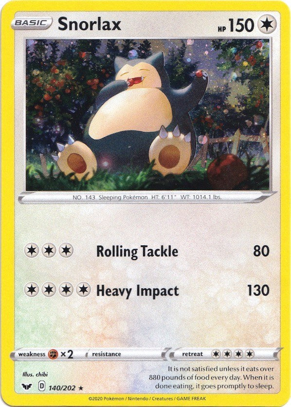 Snorlax (140/202) (Cosmos Holo) [Sword & Shield: Base Set] | Clutch Gaming