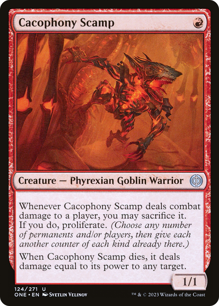 Cacophony Scamp [Phyrexia: All Will Be One] | Clutch Gaming