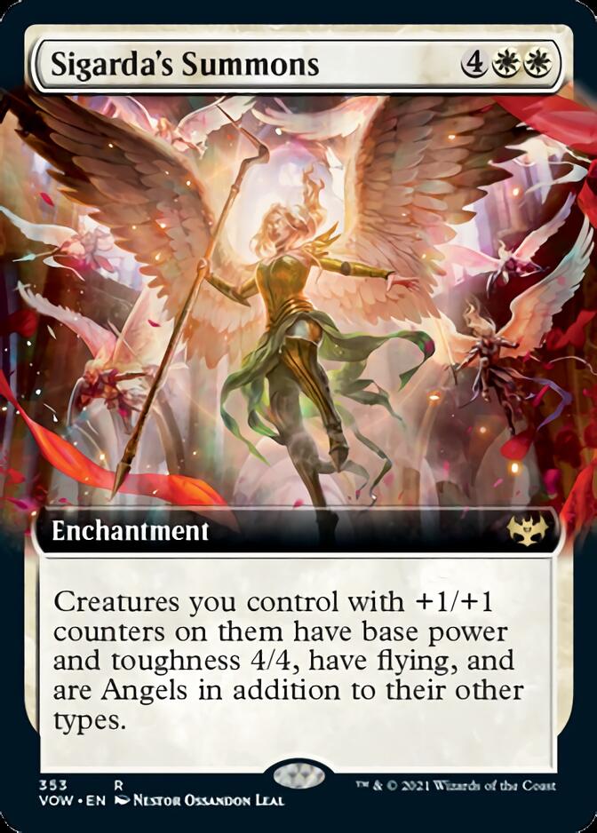 Sigarda's Summons (Extended Art) [Innistrad: Crimson Vow] | Clutch Gaming