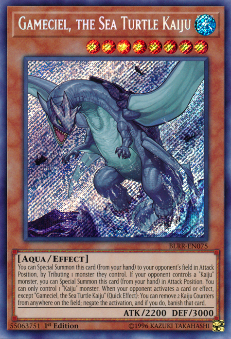 Gameciel, the Sea Turtle Kaiju [BLRR-EN075] Secret Rare | Clutch Gaming