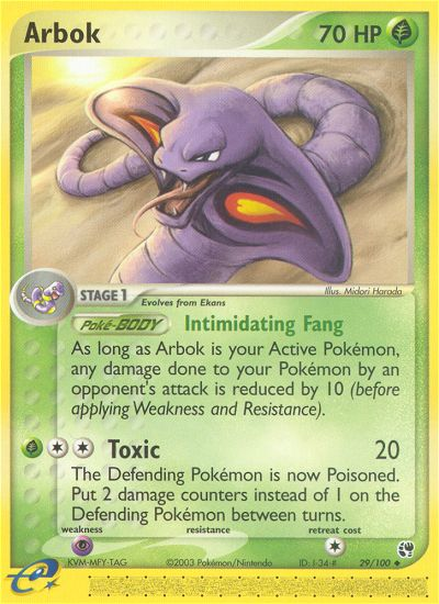 Arbok (29/100) [EX: Sandstorm] | Clutch Gaming