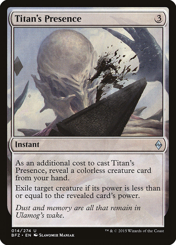 Titan's Presence [Battle for Zendikar] | Clutch Gaming