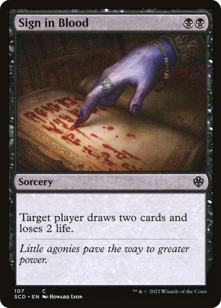 Sign in Blood [Starter Commander Decks] | Clutch Gaming