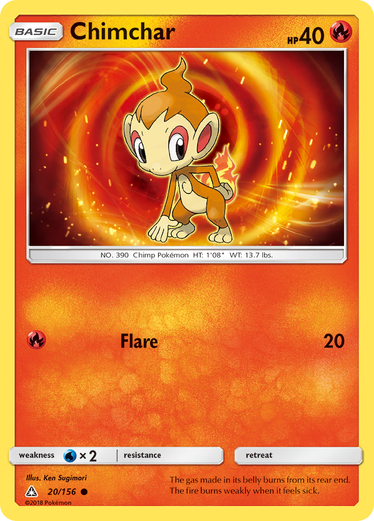 Chimchar (20/156) [Sun & Moon: Ultra Prism] | Clutch Gaming