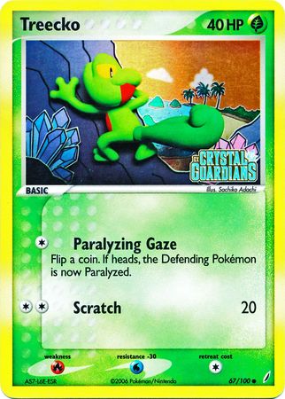 Treecko (67/100) (Stamped) [EX: Crystal Guardians] | Clutch Gaming