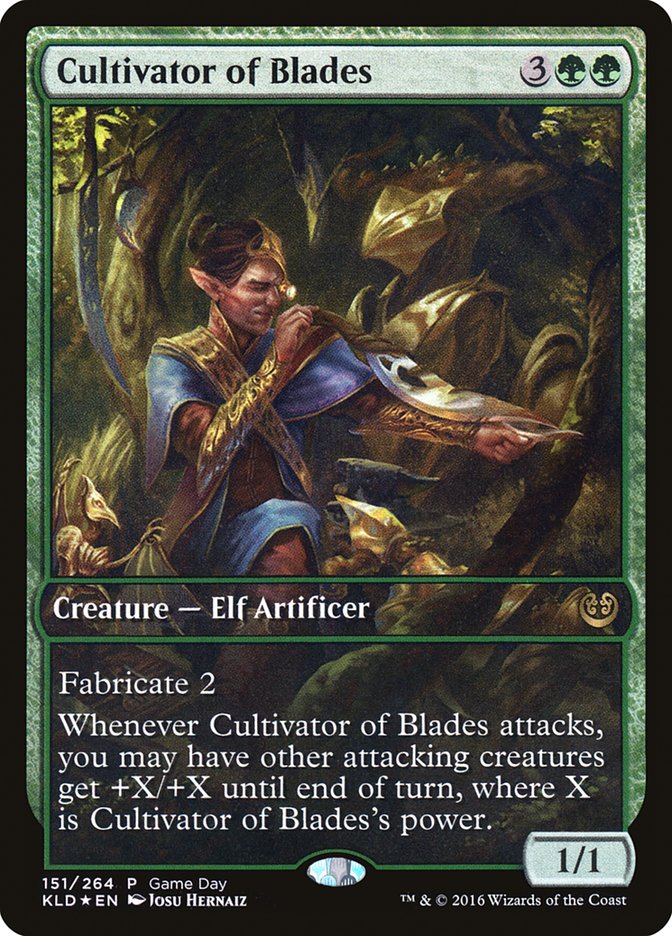 Cultivator of Blades (Game Day) [Kaladesh Promos] | Clutch Gaming