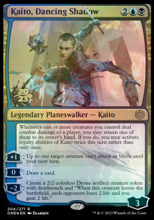 Kaito, Dancing Shadow [Phyrexia: All Will Be One Prerelease Promos] | Clutch Gaming