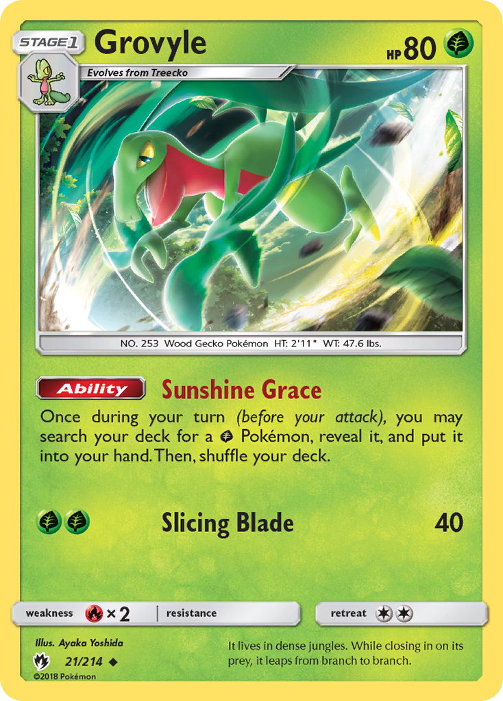 Grovyle (21/214) [Sun & Moon: Lost Thunder] | Clutch Gaming