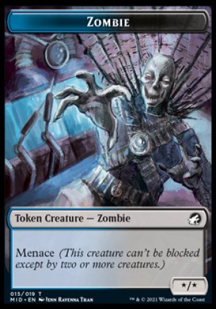 Zombie Token (015) [Innistrad: Midnight Hunt Tokens] | Clutch Gaming