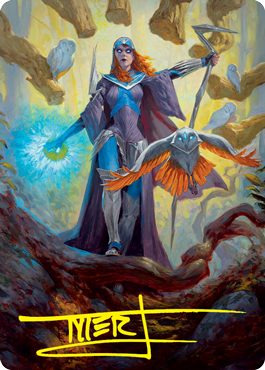 Kasmina, Enigma Sage Art Card (Gold-Stamped Signature) [Strixhaven: School of Mages Art Series] | Clutch Gaming