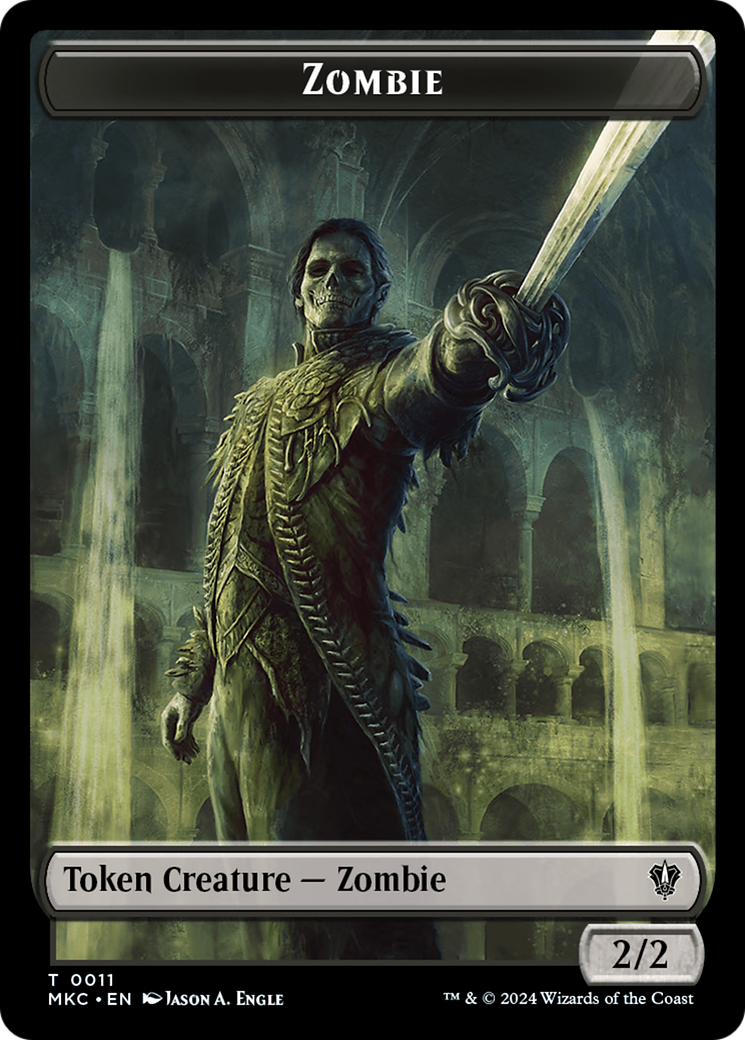 Vizier of Many Faces // Zombie Double-Sided Token [Murders at Karlov Manor Commander Tokens] | Clutch Gaming