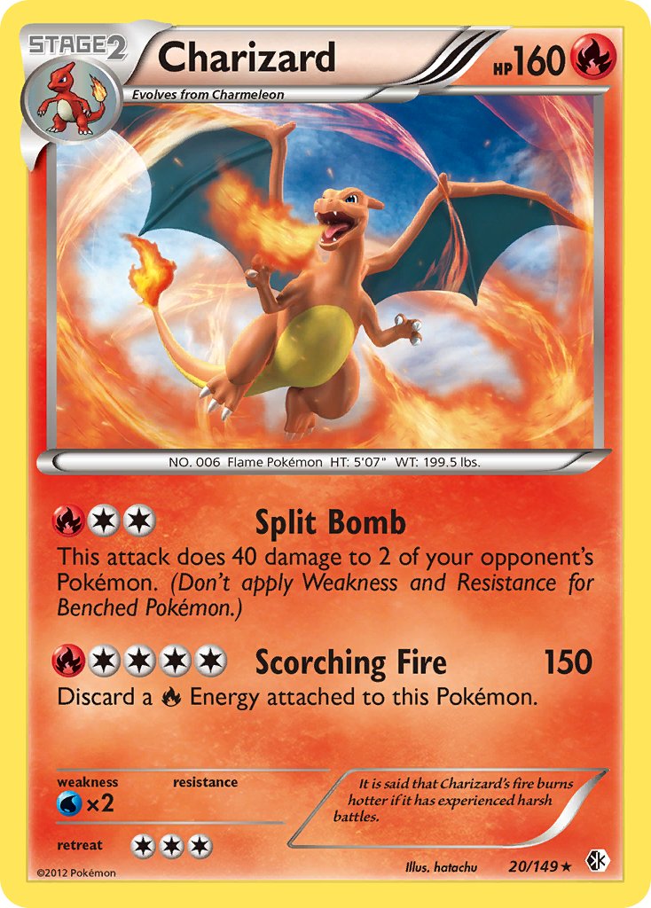 Charizard (20/149) (Cosmos Holo) (Blister Exclusive) [Black & White: Boundaries Crossed] | Clutch Gaming