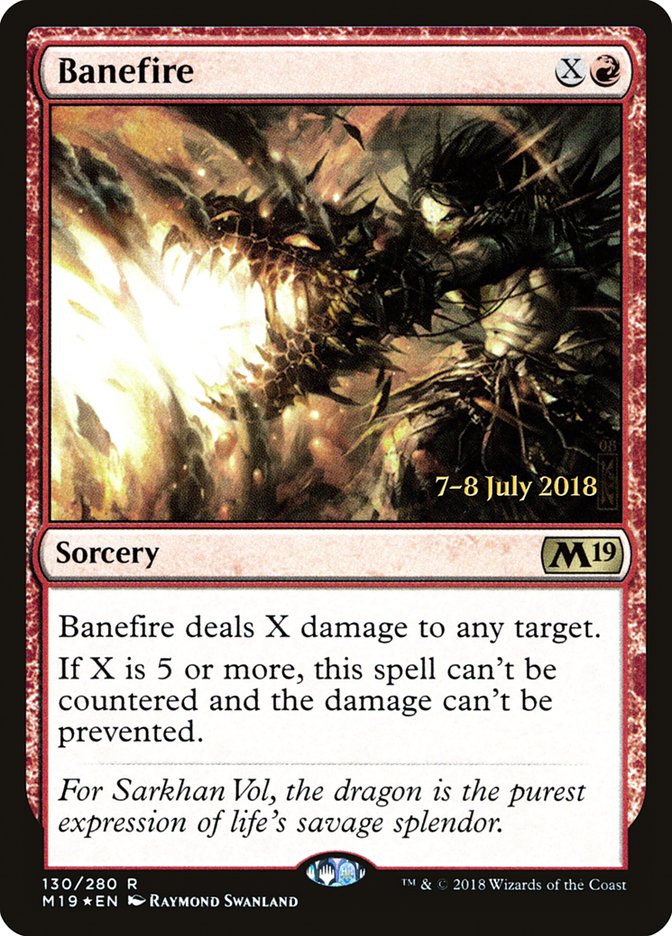 Banefire [Core Set 2019 Prerelease Promos] | Clutch Gaming