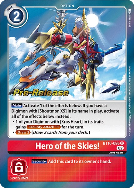 Hero of the Skies! [BT10-095] [Xros Encounter Pre-Release Cards] | Clutch Gaming