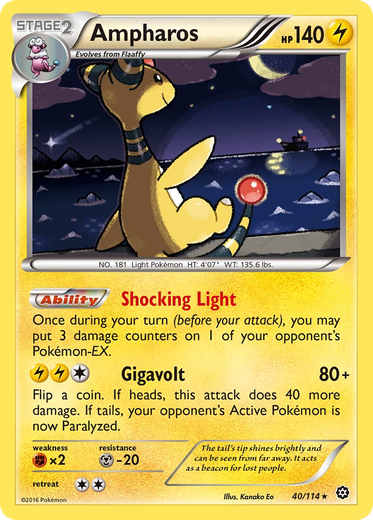 Ampharos (40/114) (Theme Deck Exclusive) [XY: Steam Siege] | Clutch Gaming