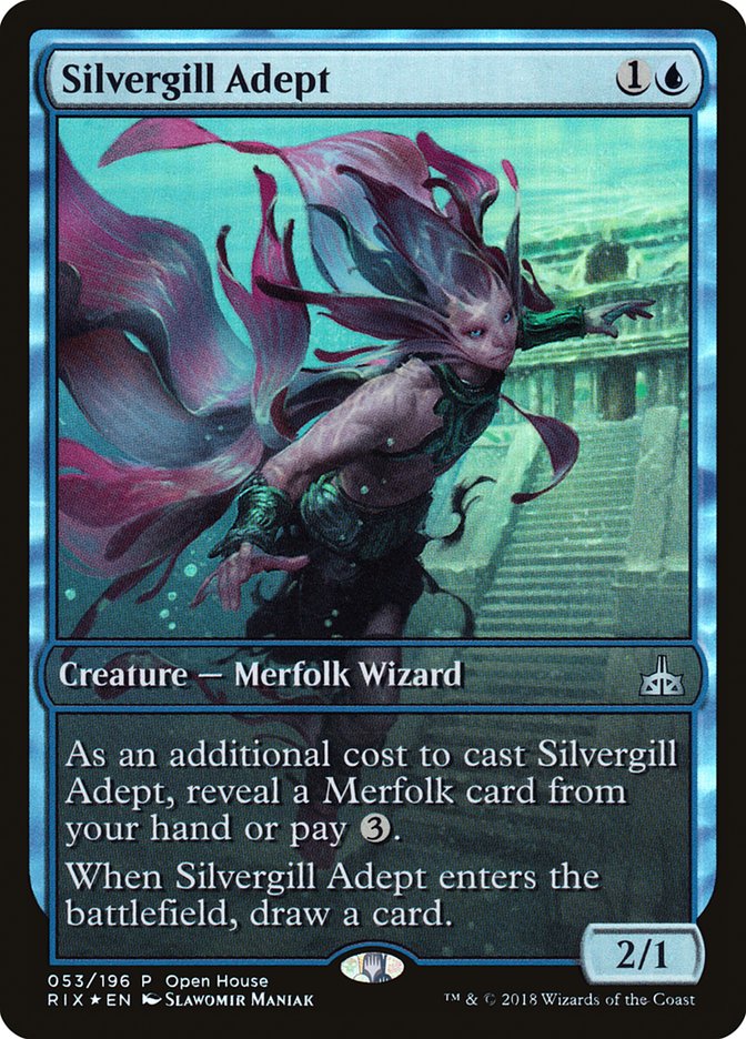 Silvergill Adept (Open House) (Extended Art) [Rivals of Ixalan Promos] | Clutch Gaming