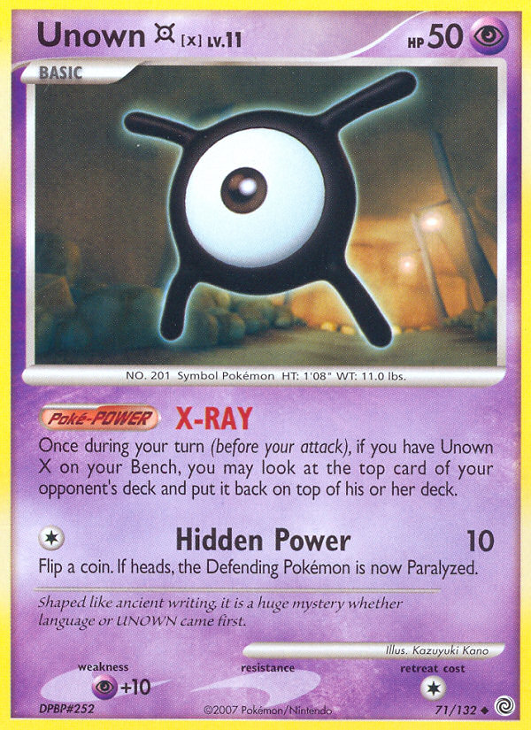 Unown X (71/132) [Diamond & Pearl: Secret Wonders] | Clutch Gaming