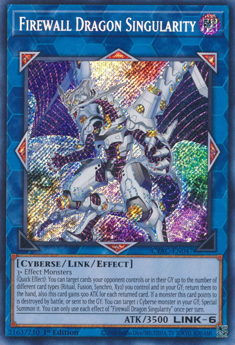 Firewall Dragon Singularity [CYAC-EN047] Secret Rare | Clutch Gaming