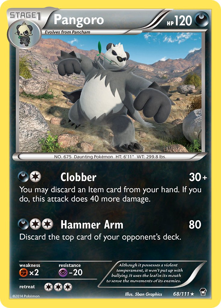 Pangoro (68/111) (Theme Deck Exclusive) [XY: Furious Fists] | Clutch Gaming