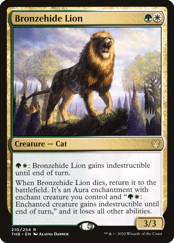 Bronzehide Lion (Promo Pack) [Theros Beyond Death Promos] | Clutch Gaming