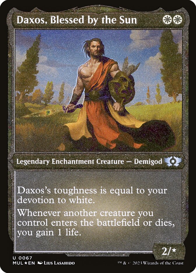 Daxos, Blessed by the Sun (Foil Etched) [Multiverse Legends] | Clutch Gaming