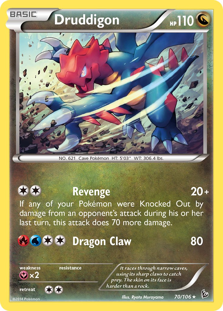 Druddigon (70/106) (Cosmos Holo) (Blister Exclusive) [XY: Flashfire] | Clutch Gaming