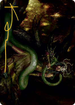 Saryth, the Viper's Fang Art Card (Gold-Stamped Signature) [Innistrad: Midnight Hunt Art Series] | Clutch Gaming