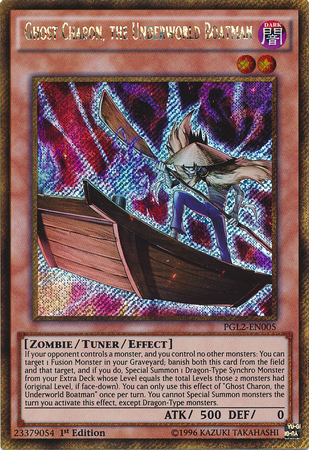 Ghost Charon, the Underworld Boatman [PGL2-EN005] Gold Secret Rare | Clutch Gaming