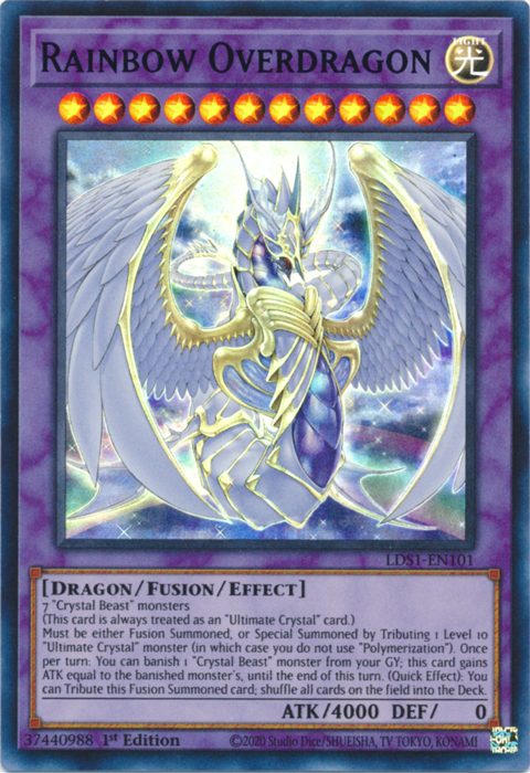 Rainbow Overdragon (Blue) [LDS1-EN101] Ultra Rare | Clutch Gaming