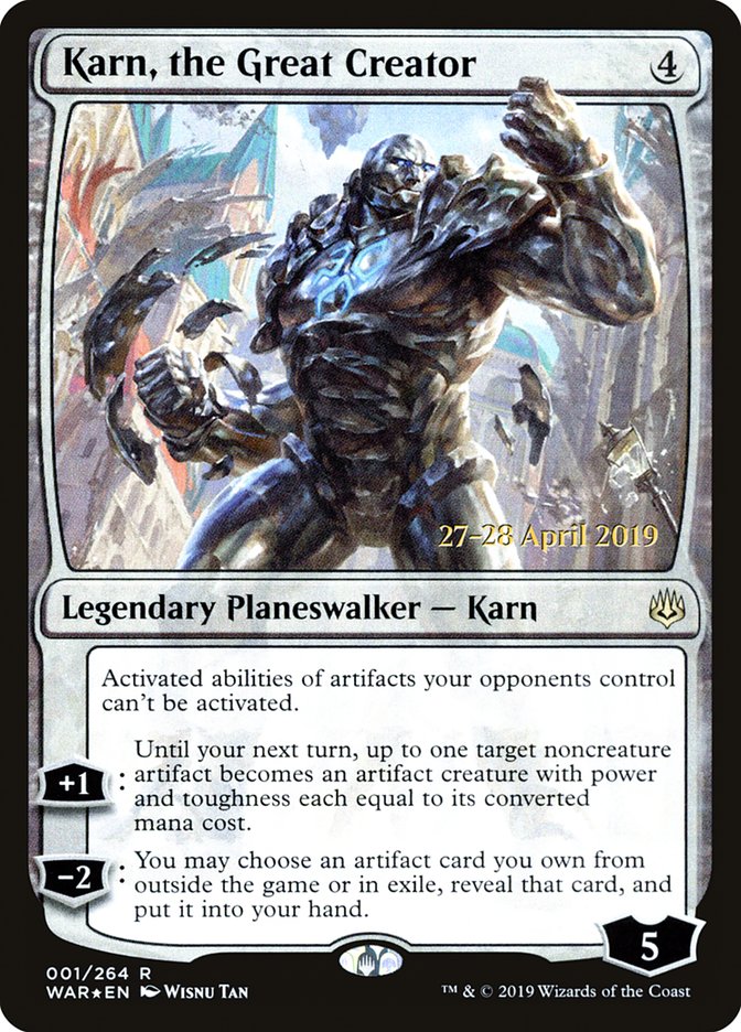 Karn, the Great Creator [War of the Spark Prerelease Promos] | Clutch Gaming