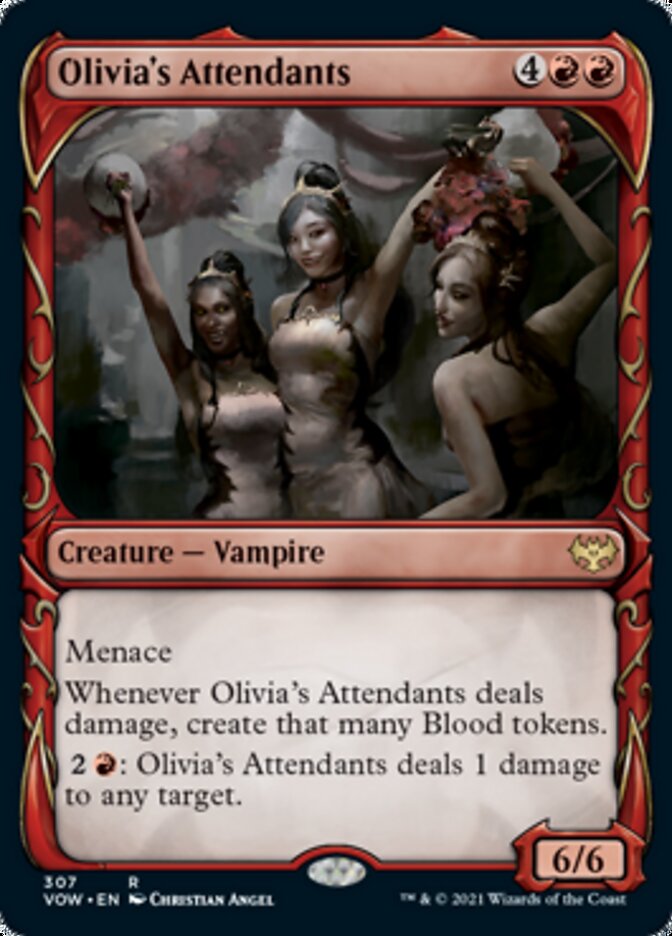 Olivia's Attendants (Showcase Fang Frame) [Innistrad: Crimson Vow] | Clutch Gaming