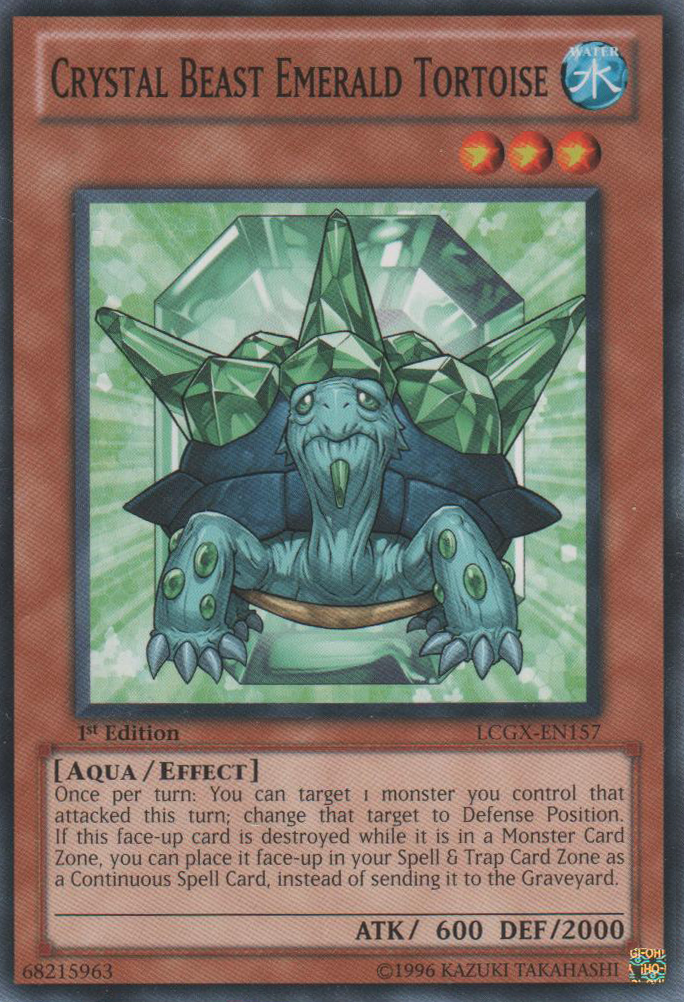 Crystal Beast Emerald Tortoise [LCGX-EN157] Common | Clutch Gaming