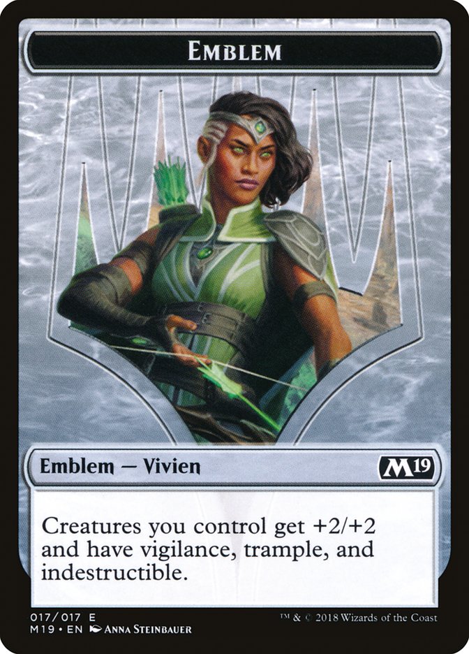 Vivien Reid Emblem [Core Set 2019 Tokens] | Clutch Gaming